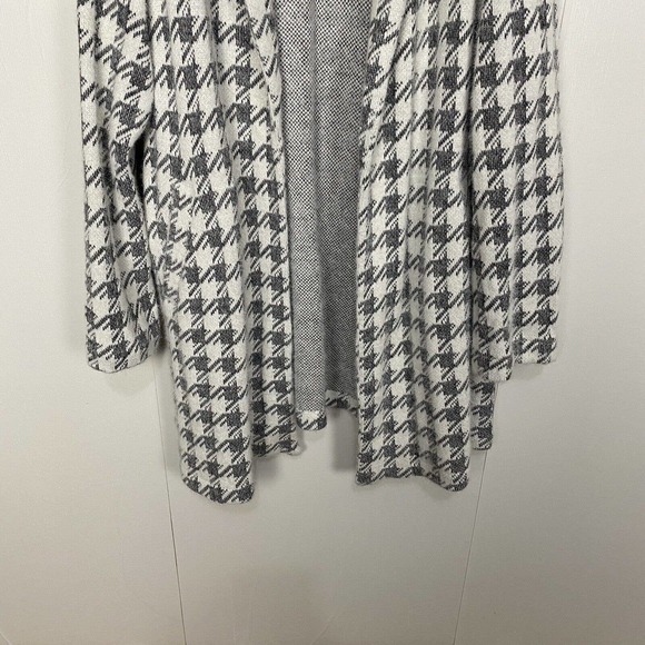 Melloday Women’s NWT Brushed Houndstooth Long Open Cardigan Sweater Size 2X. - Picture 3 of 12